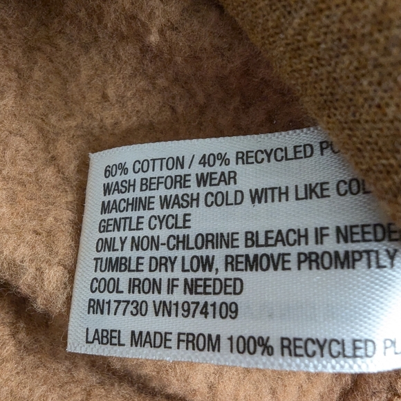 Universal Threads Mustard Heather Soft Cotton Fleece Button Cardigan Jacket - Picture 6 of 7